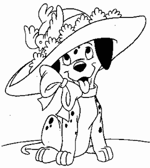 coloriage 101 dalmatiens le chiot se deguise